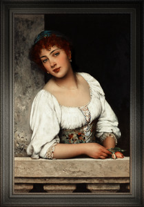 Girl At The Window by Eugen von Blaas Classical Art Xzendor7 Old Masters Reproductions