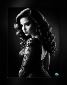 Goddess Of The Night AI Gorgeous Concept Art Portrait by Xzendor7