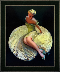 Golden Girl by Roy Best Vintage Illustration Xzendor7 Art Reproductions