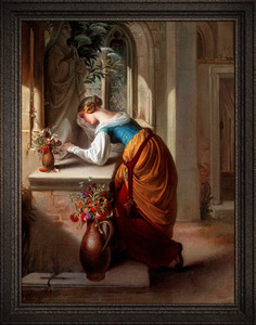 Gretchen vor der Statue der Heiligen Maria by Adam Vogler Classical Art Old Masters Reproduction