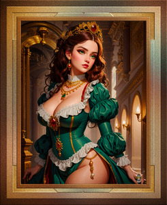 Helenia Saitian Enchanting Fantasy AI Concept Art Portrait by Xzendor7