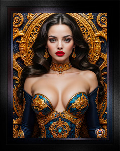 Her Grand Elegance A Gem Mesmerizing AI Concept Portrait Art by Xzendor7