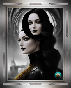 Her Hidden Thoughts Revealed Sci-Fi Captivating AI Concept Art Portrait by Xzendor7