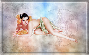 Island Girl by Alberto Vargas Remastered Xzendor7 Vintage Art Old Masters Reproductions