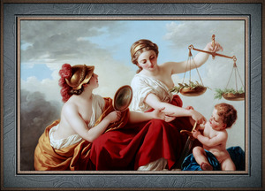 Justice Disarmed by Innocence and Applauded by Prudence by Louis-Jean-Francois Lagrenee Remastered Xzendor7 Classical Fine Art Old Masters Reproductions