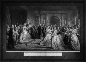 Lady Washingtons Reception Engraving by Alexander Hay Ritchie Classical Fine Art Old Masters Reproduction