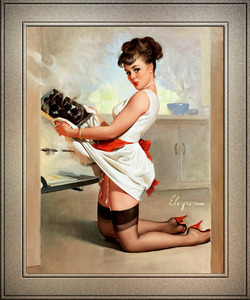 Lets Eat Out by Gil Elvgren Remastered Vintage Illustration Xzendor7 Art Reproductions