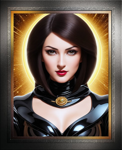 Lyciniiya Sunblaze Of The Epicron Captivating Fantasy AI Concept Art Portrait by Xzendor7