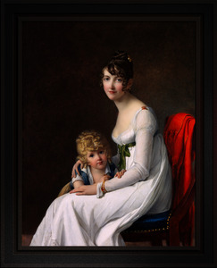 Madame Philippe Panon Desbassayns de Richemont and Her Son Eugene by Marie-Guillemine Benoist Remastered Xzendor7 Classical Fine Art Old Masters Reproductions