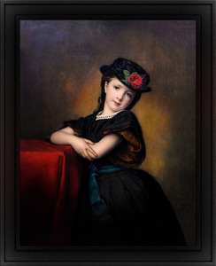 Madchenportrat by Samuel Baruch Ludwig Halle Remastered Xzendor7 Classical Fine Art Old Masters Reproductions