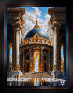 Majestic Classical Architecture Of Senai With Golden Domes And Ornate Columns AI Concept Art by Xzendor7