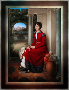 Marchesa Marianna Florenzi by Heinrich Maria von Hess Classical Fine Art Xzendor7 Old Masters Reproductions