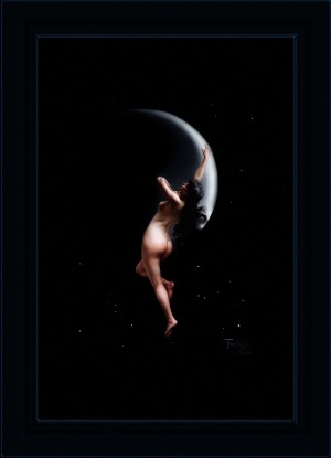 Moon Nymph by Luis Ricardo Falero AOW FRMD Old Masters Classical Art Reproduction