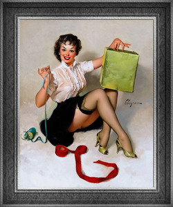 Neat Package by Gil Elvgren Vintage Pinup Illustration Xzendor7 Old Masters Reproductions