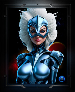 Nehmia The White Raven Gorgeous And Captivating AI Concept Art Portrait by Xzendor7