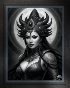 Ookura Rhai Queen Of The Akayo Enchanting AI Concept Art Print by Xzendor7