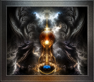 Orb Of Light Winged Fantasy Fractal Art