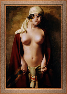 Oriental Nude by Hans Hassenteufel Remastered Xzendor7 Classical Fine Art Old Masters Reproductions