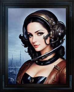 Pilot Babes Of The 19th Century Alluring And Beautiful AI Concept Art by Xzendor7