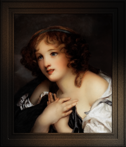 Portrait De Jeune Fille by The School of French Art Remastered Xzendor7 Classical Fine Art Old Masters Reproductions