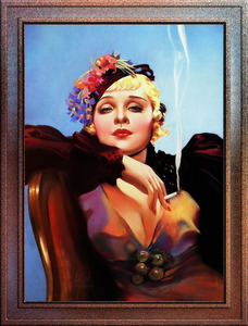 Portrait Of Anna Sten by Alberto Vargas Pin-Up Girl Vintage Art