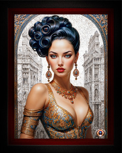 Portrait Of Enchanting Elegance Captivating AI Concept Art by Xzendor7