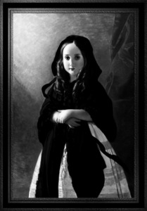 Portrait of Princess Charlotte of Belgium by Franz Xaver Winterhalter Black and White Xzendor7 Old Masters Art Reproductions