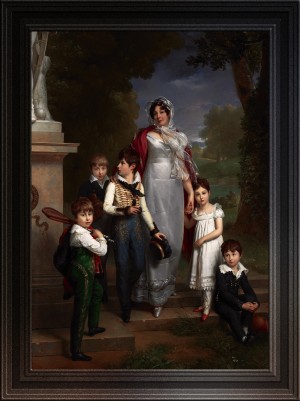 Louise-Antoinette-Scholastique Gueheneuc with her Children by Francois Pascal Simon Gerard Old Masters Classical Fine Art Reproduction