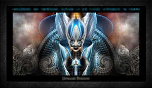 Princess Arsencia The Symbols Of Arnoontraak Fractal Art Sci-Fantasy Portrait by Xzendor7