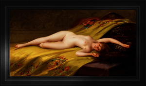 Reclining Nude Sensual Beauty by Luis Ricardo Falero Classical Art Xzendor7 Old Masters Reproductions