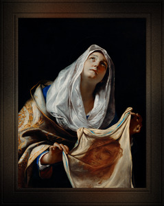 Saint Veronica With The Veil by Mattia Preti Remastered Xzendor7 Classical Fine Art Old Masters Reproductions