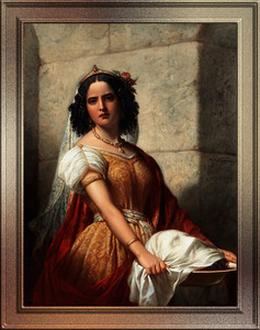 Salome With The Head Of John The Baptist by Jan Adam Kruseman Classical Art Old Masters Reproduction