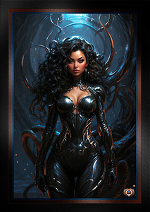 She Is Master Of The Tenticloid Captivating Sci-Fi Portrait AI Concept Art by Xzendor7