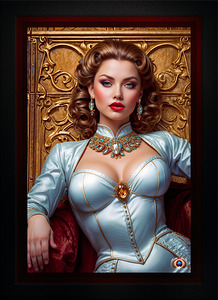 She Knows How To Play The Game Captivating AI Concept Art Portrait by Xzendor7