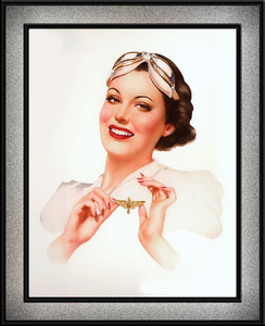 She Got Her Wings by Alberto Vargas Vintage Pin-Up Girl Art