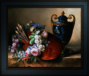 Still life A Homage to Van Spaendonck by Charlotte Eustace Sophie de Fuligny-Damas Remastered Xzendor7 Classical Fine Art Old Masters Reproductions