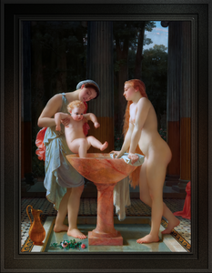 The Bath by Marc-Charles-Gabriel Gleyre Remastered Xzendor7 Classical Art Old Masters Reproductions