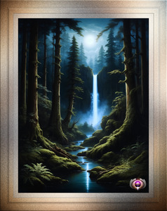 The Berilan Falls In The Moledo Forest Captivating AI Concept Art by Xzendor7