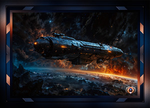 The Celestia V1185T17 Orbiting A Mysterious Celestial Body Mesmerising AI Concept Art by Xzendor7