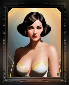 The Elegance Of An Art Deco Woman Captivating AI Concept Art Portrait by Xzendor7