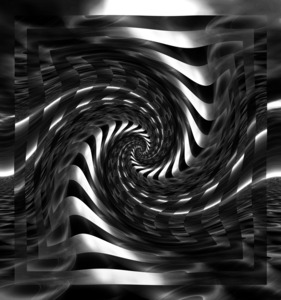 The Elemental Twirl Black and White Abstract Art
