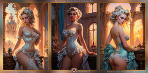 Exquisite Pin Up Girls Of A Bygone Era Gorgeous AI Concept Art by Xzendor7
