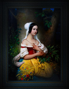 The Gleaner by Joseph Desire Court Remastered Xzendor7 Classical Fine Art Old Masters Reproductions