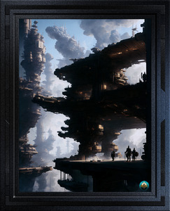 The Industrial World Clavican Sci-Fi AI Concept Art by Xzendor7