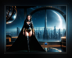 Portrait of Ansiana Arklairus Of The Klestren Empire Science Fiction Fantasy AI Concept Art by Xzendor7