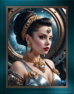 The Opulence Of Metal Chain Fashion Enchanting Portrait AI Concept Art by Xzendor7