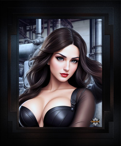 The Queen Of Industry A Portrait Of The Beautiful Kataliana Dinachillini AI Concept Art by Xzendor7