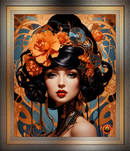 The Raven Enchantress Pop Surrealism Captivating Portrait AI Concept Art by Xzendor7