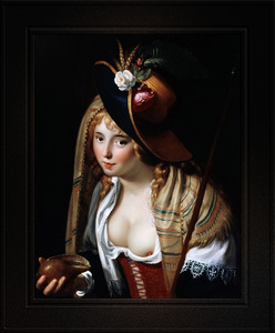 The Shepherdess With Seashell by Paulus Moreelse Remastered Xzendor7 Classical Fine Art Old Masters Reproductions
