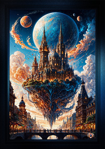 The Sky City Of Travenous Astonishing AI Concept Art Portrait by Xzendor7